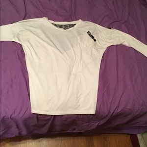 White and leopard long sleeve shirt